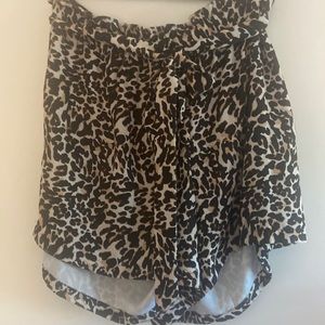 Eloquii Tie Waist Leopard Shorts